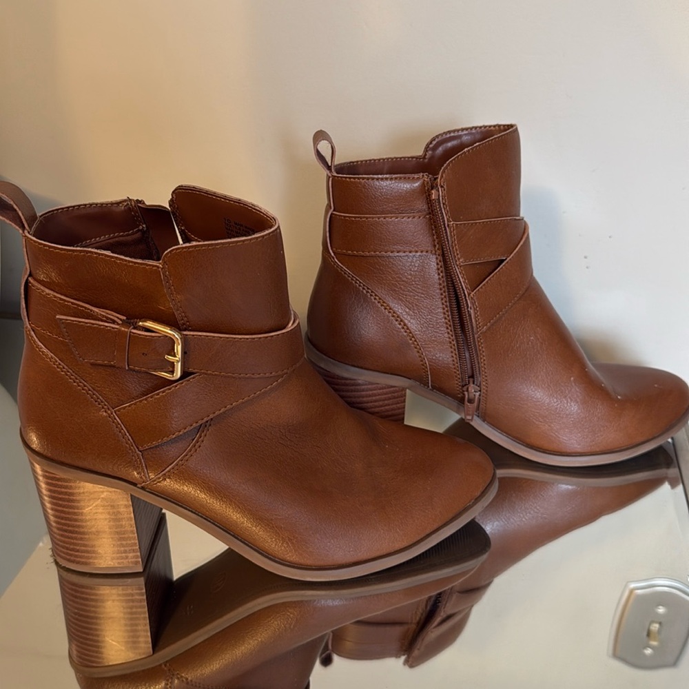 Brown booties- a new day